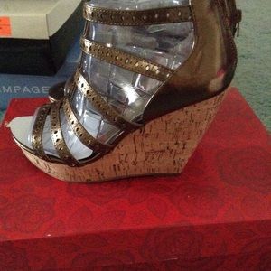 Brand new Carlos Bronze sandals